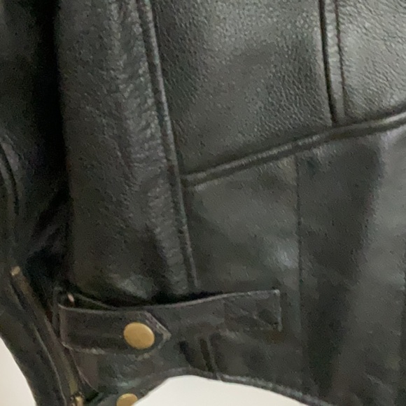 Motorcycle thick leather jacket vintage biker - Picture 14 of 16